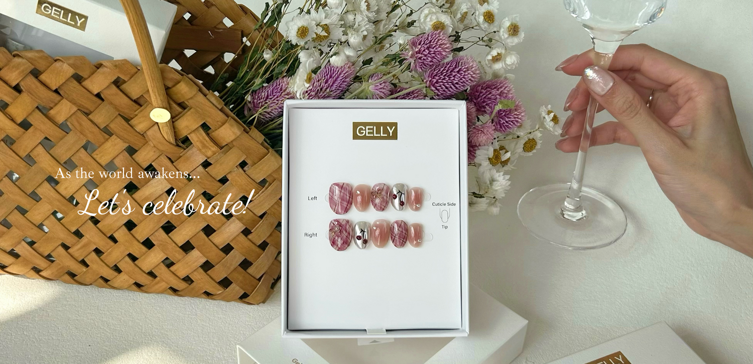 GELLY 香港穿戴甲  春天 花主題美甲