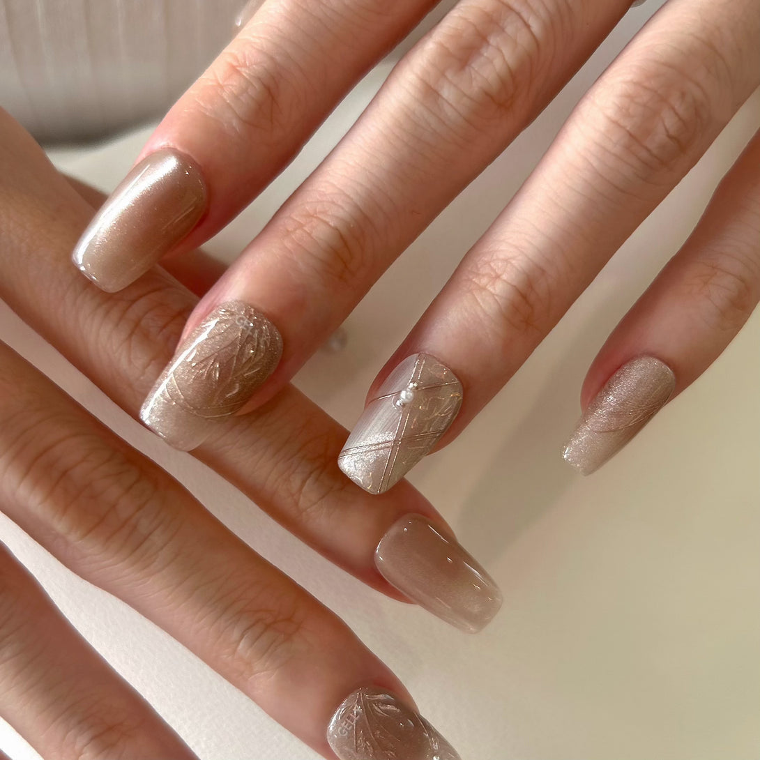 新中式穿戴甲 Chinese style press on nails