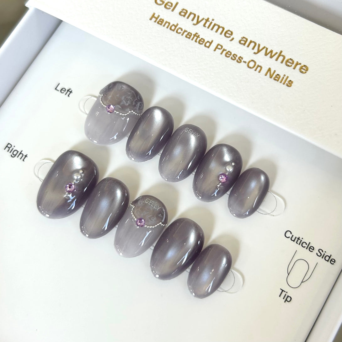 新中式穿戴甲 Chinese style press on nail