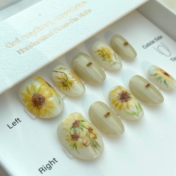 Sunflowers Press On Nails