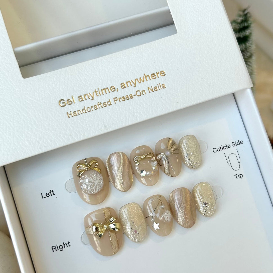 聖誕穿戴甲 Christmas press on nail