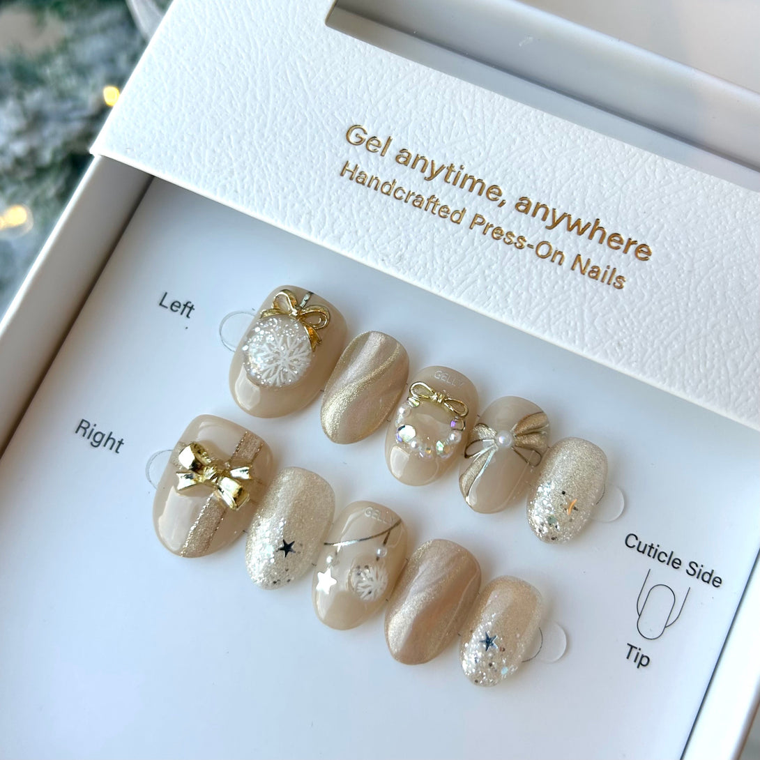 聖誕穿戴甲 Christmas press on nail