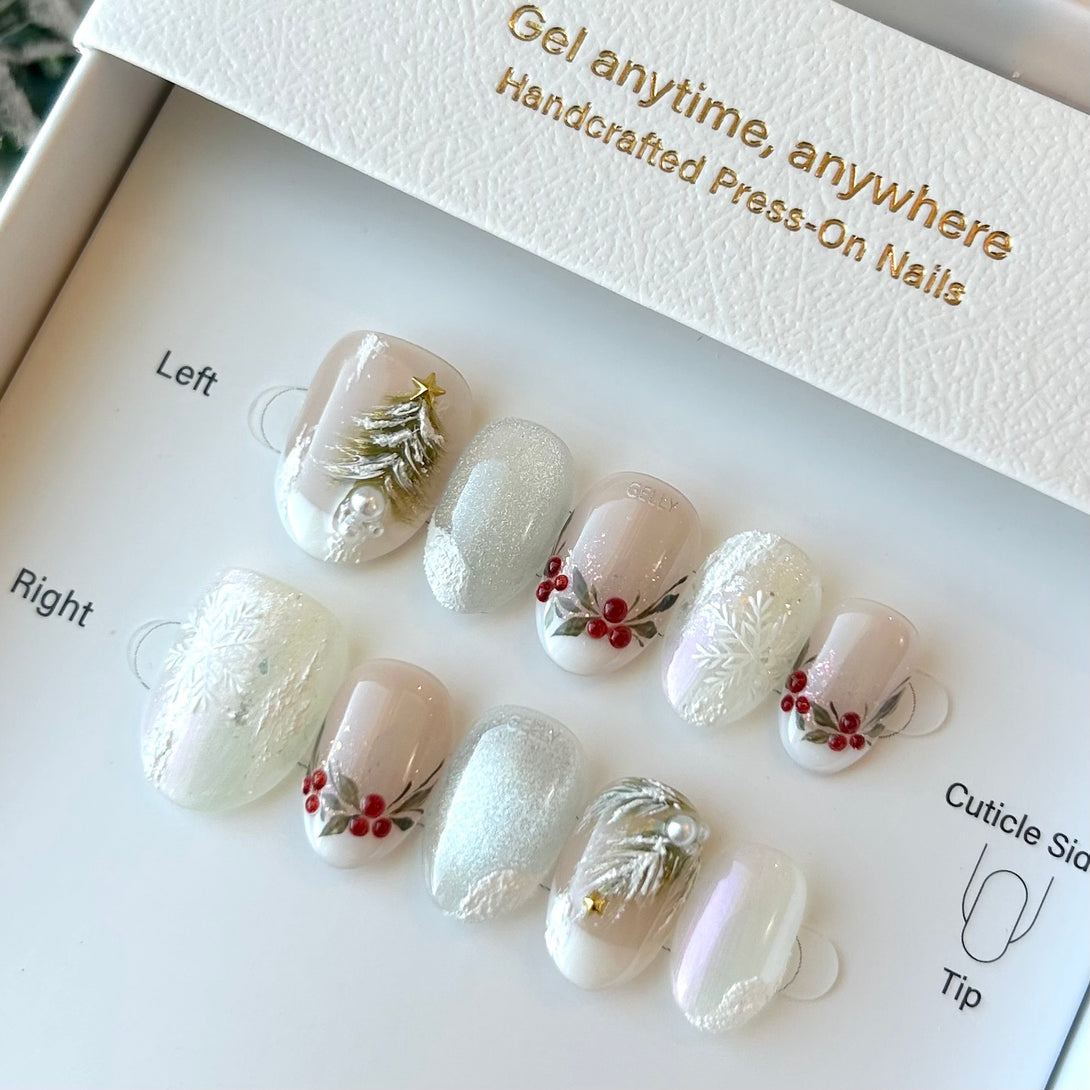 聖誕穿戴甲 Christmas press on nail