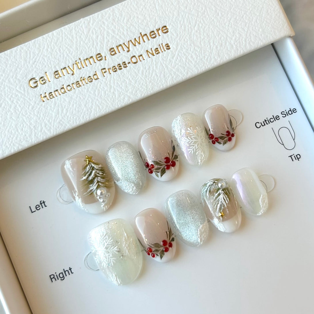 聖誕穿戴甲 Christmas press on nail