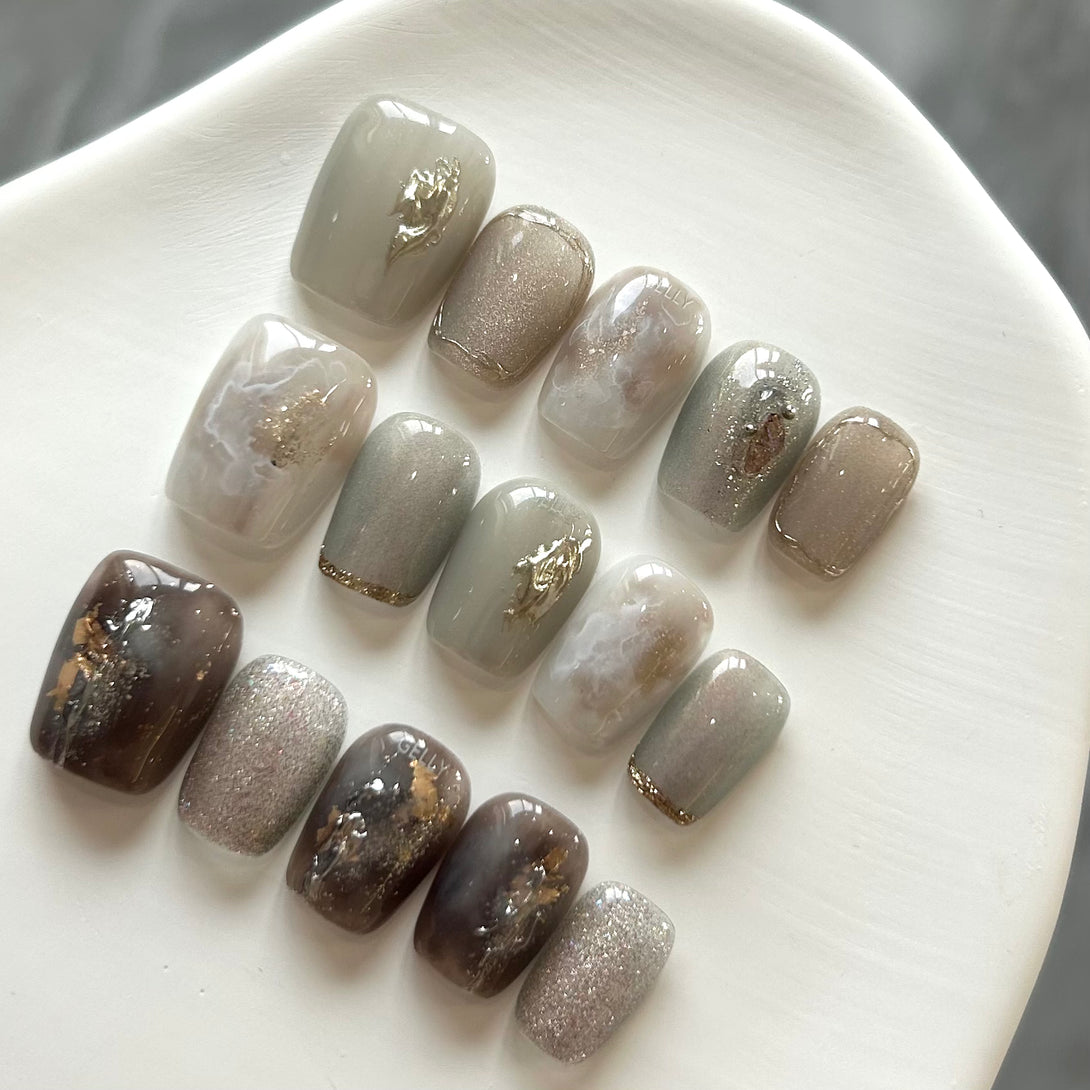 秋冬穿戴甲 press on nail