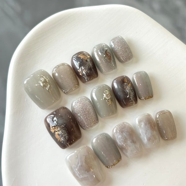 秋冬穿戴甲 press on nail