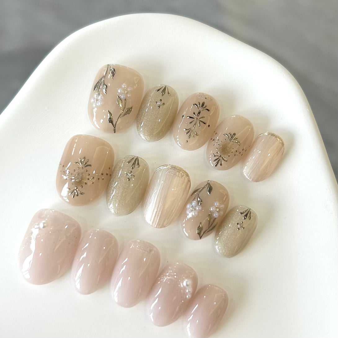 花磚穿戴甲 press on nail
