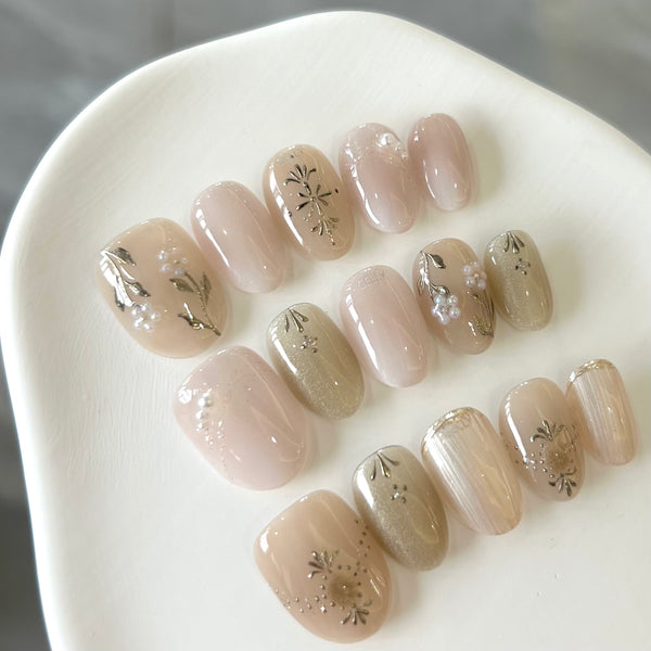 花磚穿戴甲 press on nail