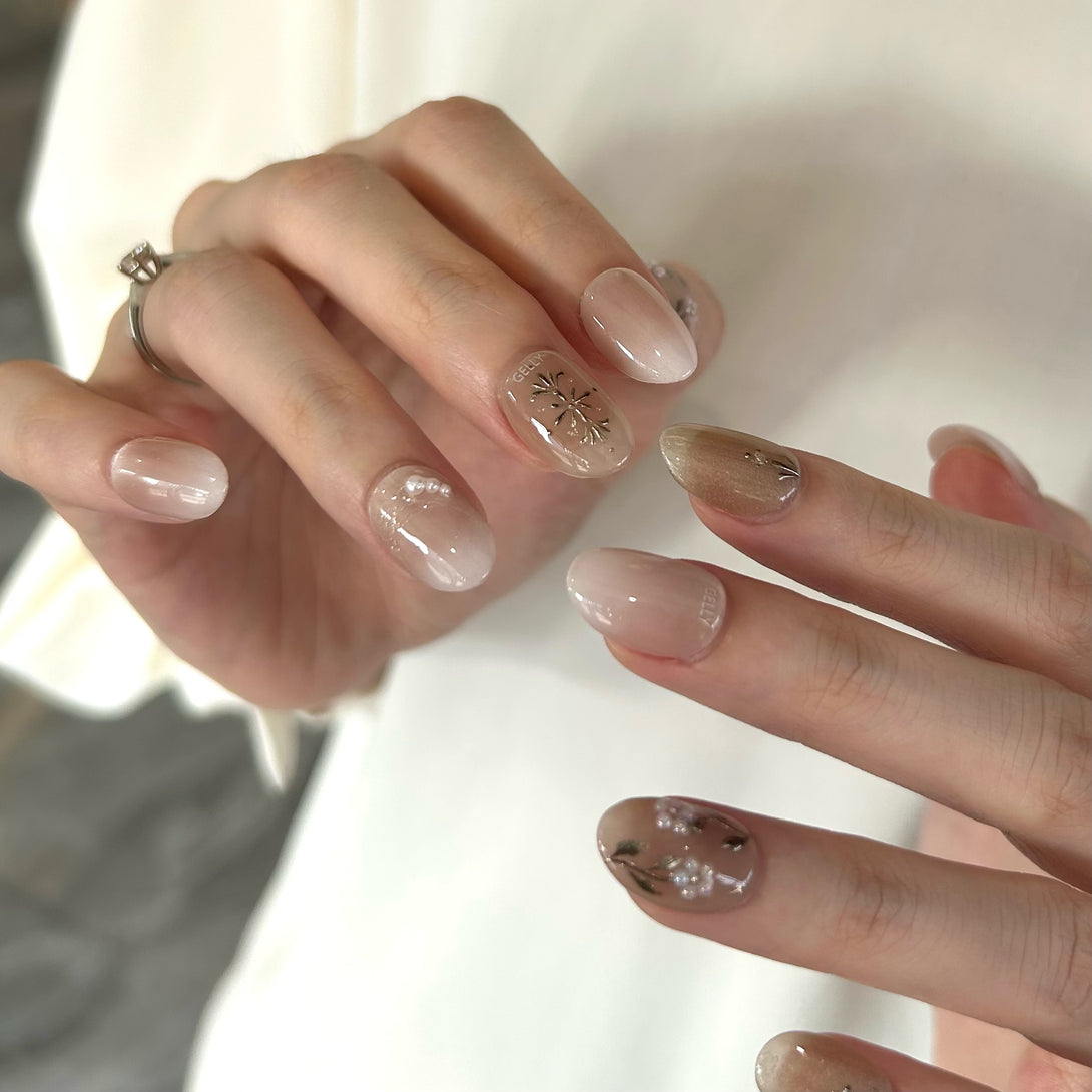 花磚穿戴甲 press on nail