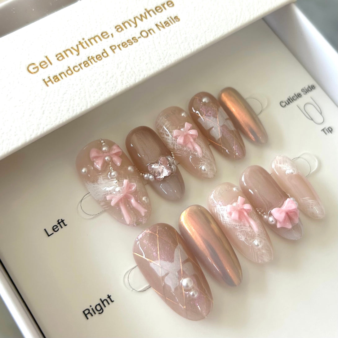 公主風穿戴甲 barbie press on nail