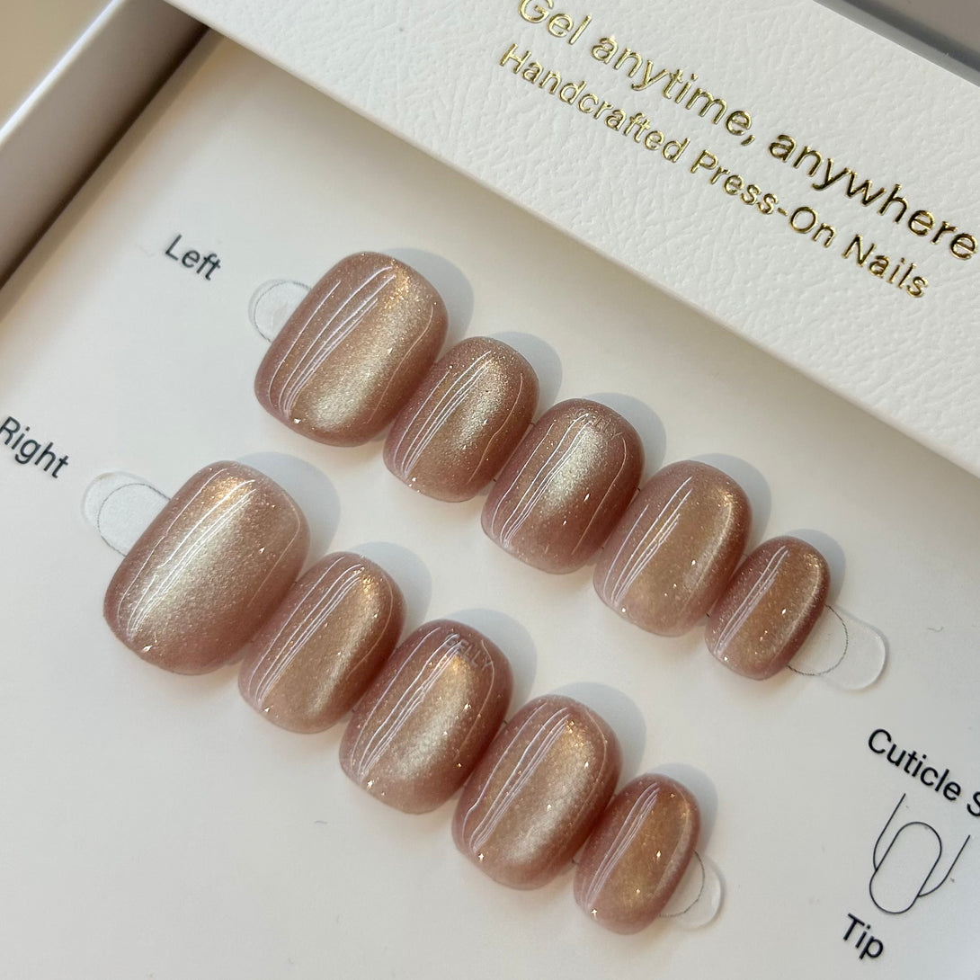 貓眼穿戴甲, 香港穿戴甲, 日本穿戴甲, Japanese press on nails, cat eye press on nails