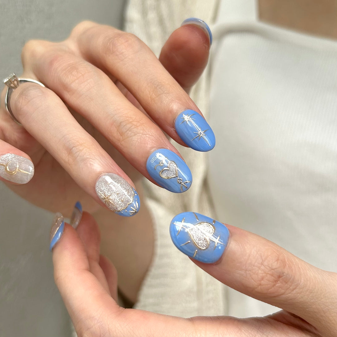 Galaxy Cat Eye press on nail, japanese press on nail