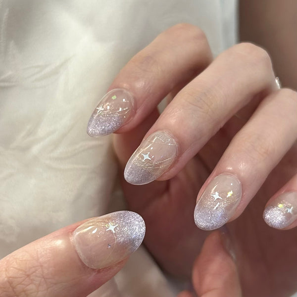 紫色穿戴甲, 香港穿戴甲, 台灣穿戴甲, 日式美甲, 日本穿戴甲, 貓眼, press on nails hong kong, japan press on nail
