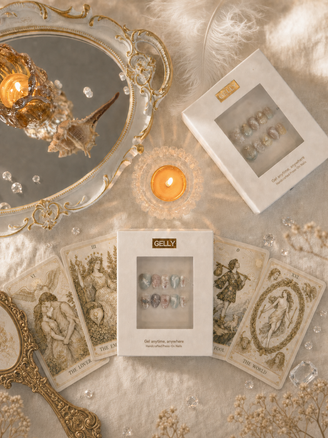 Tarot banner press on nail