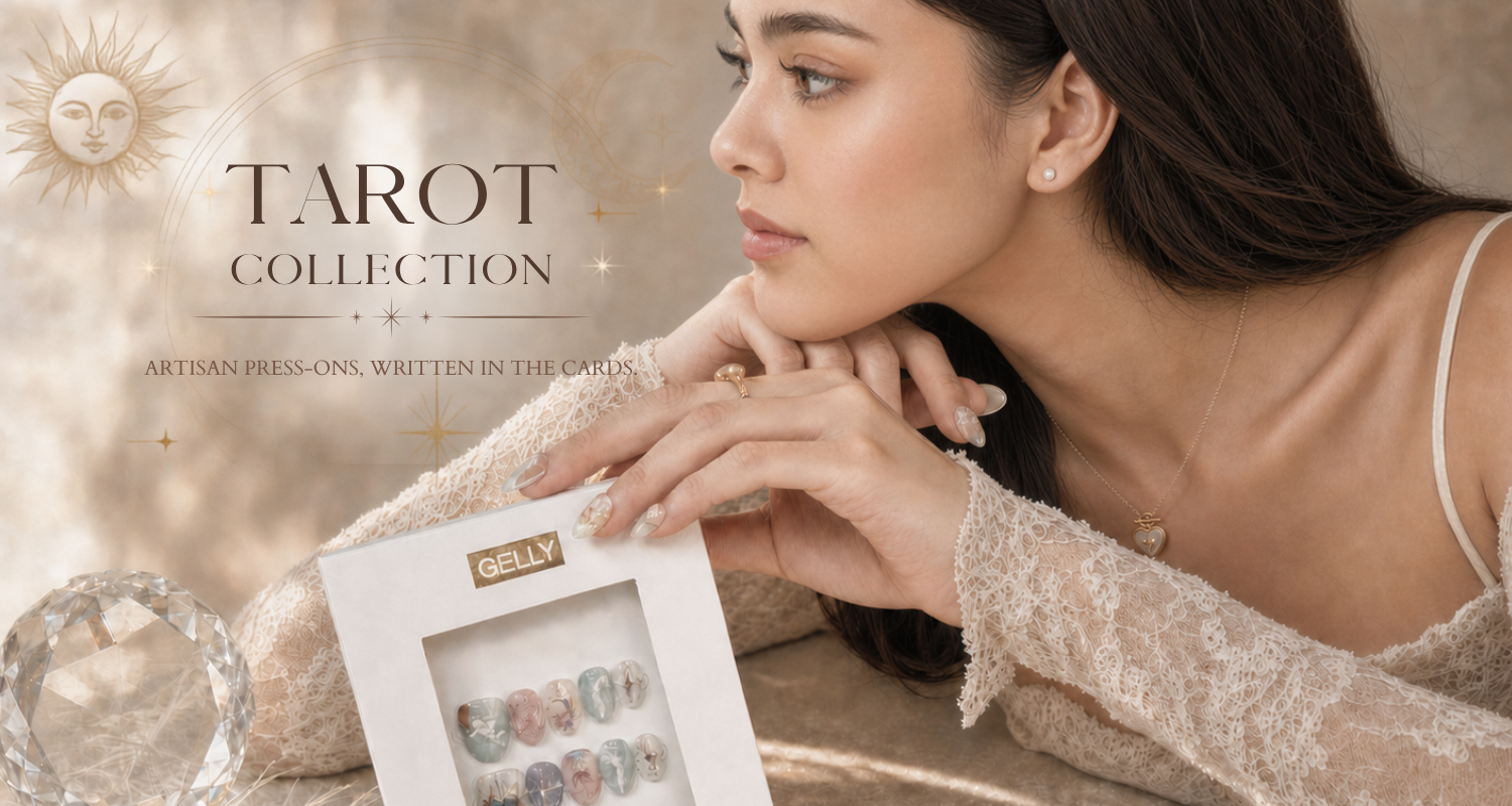 Tarot press on nail banner