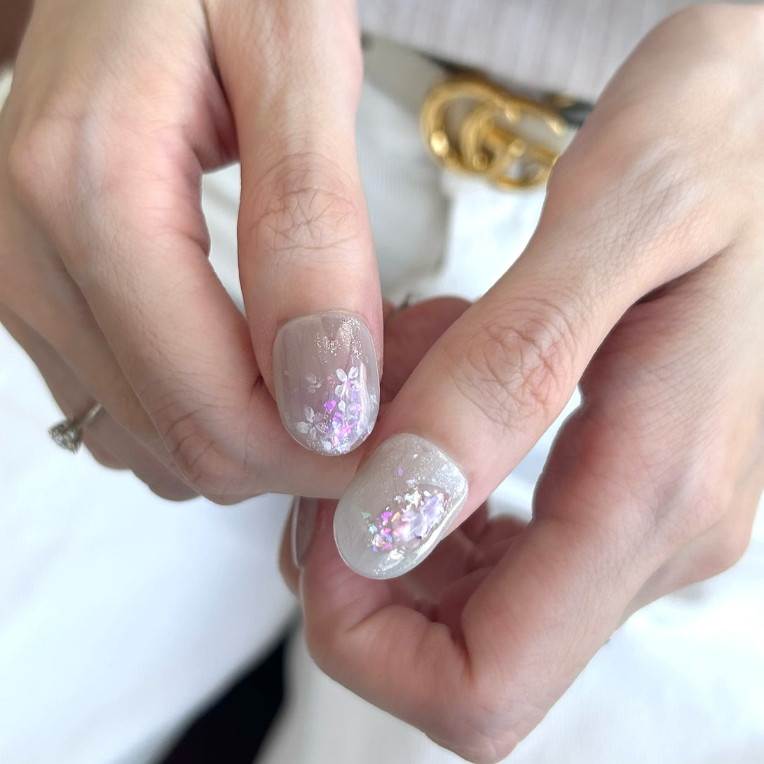紫色穿戴甲 purple press on nail